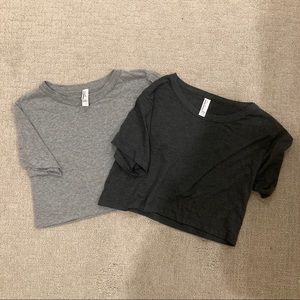 American apparel cropped shirts (bundle of two)